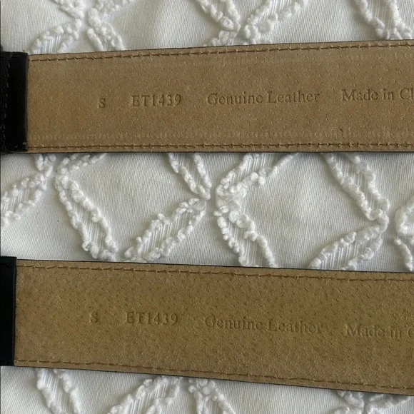 Black Leather Belt with Chain Detail - Picture 6 of 8